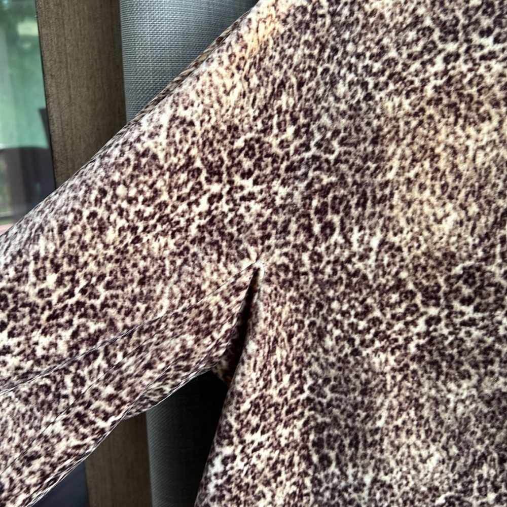 Talbots Button Down Leopard Print Chunky Gold But… - image 7